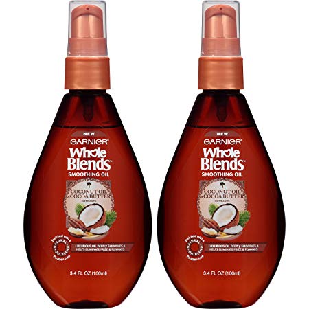 Garnier Hair Care Whole Blends Smoothing Oil with Coconut Oil & Cocoa Butter Extracts, 2 Count