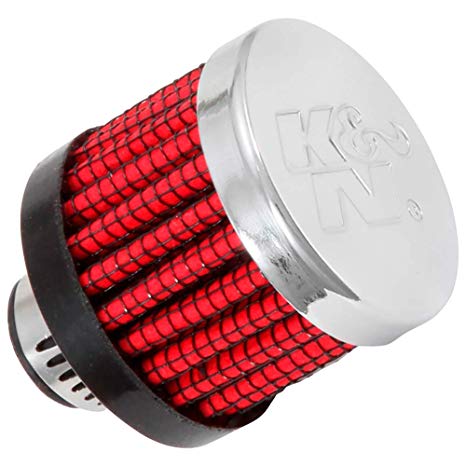 K&N 62-2480 Vent Air Filter / Breather: Vent Air Filter/ Breather; 0.55 in (14 mm) Flange ID; 1.125 in (29 mm) Height; 1.375 in (35 mm) Base; 1.375 in (35 mm) Top