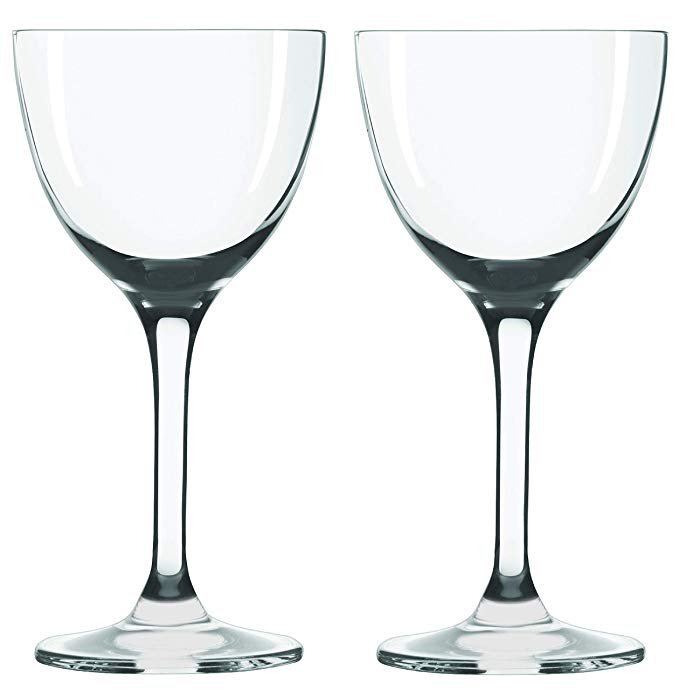 Nick & Nora Cocktail Glasses - Set of 2 (5oz) Small Plain Vintage Coupe Glass, for Bar Serving Martini, Aperitif, Algonquin, Manhattan, Straight Up, Gin Drinks, Port Wine, Liquor and Spirit Tastings