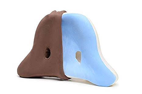 Ear and Neck Pain Relief | Anti-Wrinkle | Side Sleeper Pillow | For Back and Side Sleepers | CPAP | So Comfy | The Womfy | Chocolate Medium Soft