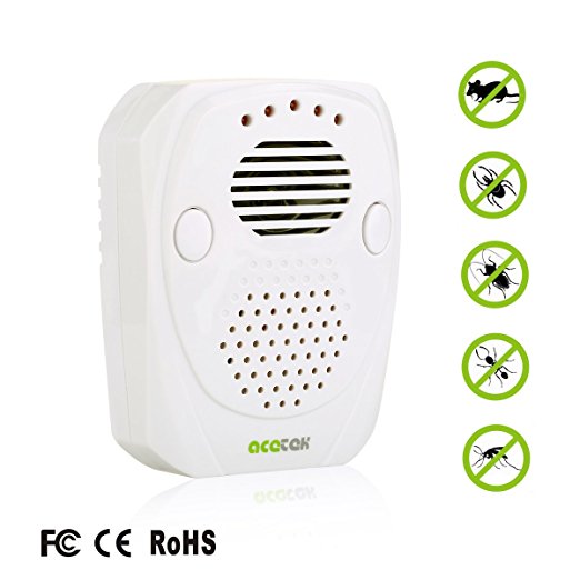 Acetek Pest Control Ultrasonic Pest Repeller- Electronic Plug-in and USB Port-Toxic Free & Eco-friendly, Safe for Human& Pets- Pest Repellent for Insects, Ants, Rodents, Flies, Mosquitoes, Spiders