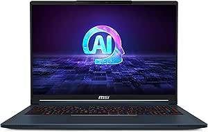 MSI Stealth 16 AI Studio 16” 120Hz UHD  Mini LED Gaming Laptop: Intel Core Ultra 9-185H, NVIDIA Geforce RTX 4080, 64GB DDR5, 1TB NVMe SSD, Thunderbolt 4, Win 11 Pro: Star Blue A1VHG-027US