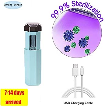 Among Direct UV Sanitizer Travel Wand,UV Portable Light Ultraviolet Mini Sanitizer Light Hand-held be Used for Home Bedding Bathroom Pet Area Kids Toys Hotel Phone Car Sterilization with USB Charge