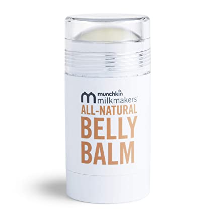 Munchkin Milkmakers All-Natural Moisturizing Belly Balm for Pregnancy Skincare with Mess-Free Applicator