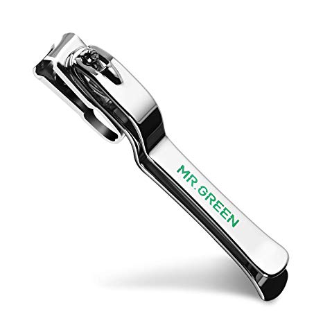 MR. GREEN Nail Clipper With 360-Degree Rotating Head, Stainless Steel Fingernails and Toenails Clipper, Nail Cutter for Men & Women