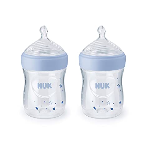 NUK Simply Natural Baby Bottles, 5 oz, 2-Pack