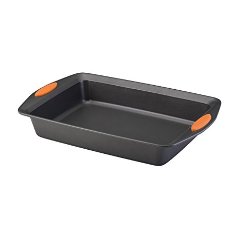 Rachael Ray Oven Lovin' Rectangle Nonstick Bakeware 9-Inch-by-13-Inch Cake Pan, Orange