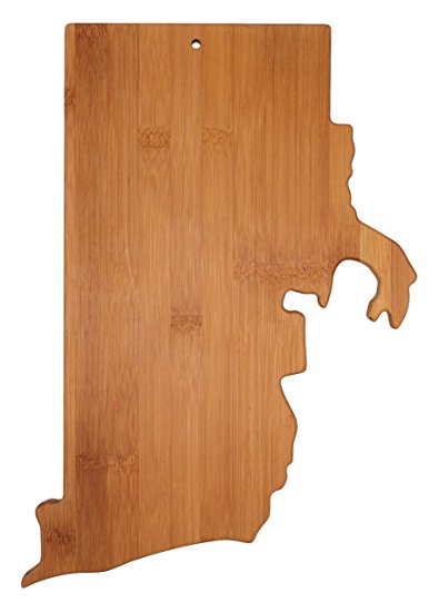 Totally Bamboo State Cutting & Serving Board, Rhode Island, 100% Bamboo Board for Cooking and Entertaining