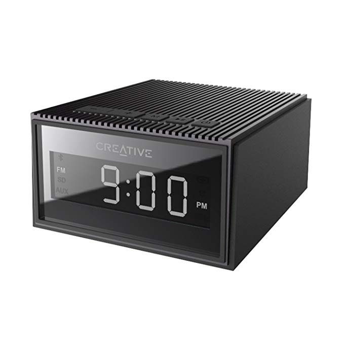 Creative Chrono Powerful Bluetooth Speaker with FM Radio and Alarm Clock - Black