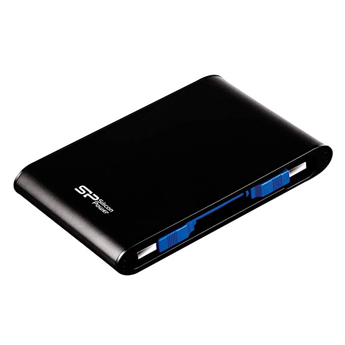 Silicon Power 2TB Black Rugged Portable External Hard Drive Armor A80, Waterproof USB 3.0 for PC, Mac, Xbox and PS4