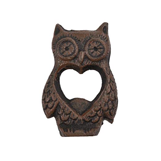 Twine Rustic Farmhouse Cast Iron Owl Bottle Opener by