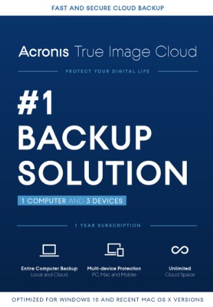 Acronis True Image Cloud - 1 Computer, 3 Device