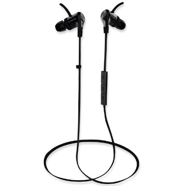 MaxWave Wireless Bluetooth Earbuds With Premium High Bass Sound aptX for CD Quality Audio Noise Cancellation and Voice Guidance - Comfortable Lightweight and Easy to Use with all your Bluetooth Enabled Mobile Phones Tablets and Computers Black
