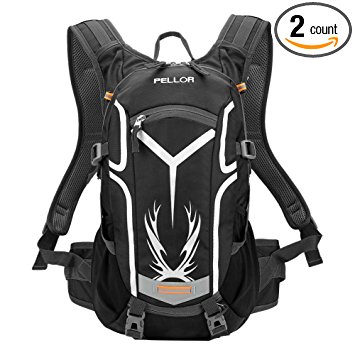 Pellor 18L Water-resistant Cycling Bike Shoulder Backpack Water Bag with Rain Cover for Outdoor Sports Riding Running Travel Mountaineering