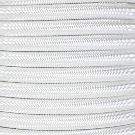 PARACORD PLANET Elastic Bungee Nylon Shock Cord 2.5mm 1/32", 1/16", 3/16", 5/16", 1/8”, 3/8", 5/8", 1/4", 1/2 inch Crafting Stretch String 10 25 50 & 100 Foot Lengths Made in USA