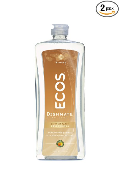 ECOS Dishmate Dish Liquid, Almond 25 oz. (Pack of 2)