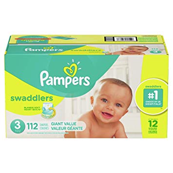 Diapers Size 3, 112 Count - Pampers Swaddlers Disposable Baby Diapers, Giant