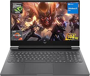 HP Newest Victus 16.1 Ryzen 7 RTX 4070 Premium Gaming Laptop, 16.1" FHD 144Hz, AMD Ryzen 7 8845HS (Beats i7-1355U), NVIDIA GeForce RTX 4070, 64GB DDR5 RAM, 2TB SSD, HDMI, Wi-Fi 6, Windows 11 Pro