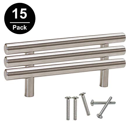 Gobrico GB201HSS96 Kitchen Cabinet Handles 96mm Stainless Steel Furniture Drawer Dresser Pull Long 6in 15 Pack