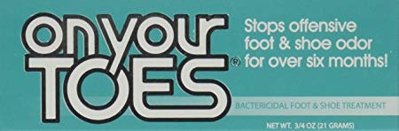 On Your Toes Foot Bactericide Powder - Eliminates Foot Odor for Six Months - Four Packs