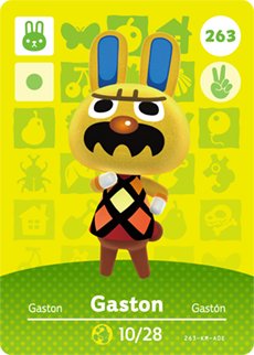 Gaston - Nintendo Animal Crossing Happy Home Designer Amiibo Card - 263