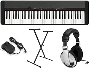 Casio CT-S1 Premium Keyboard Pack with Stand, AC Adapter and Headphones, Black