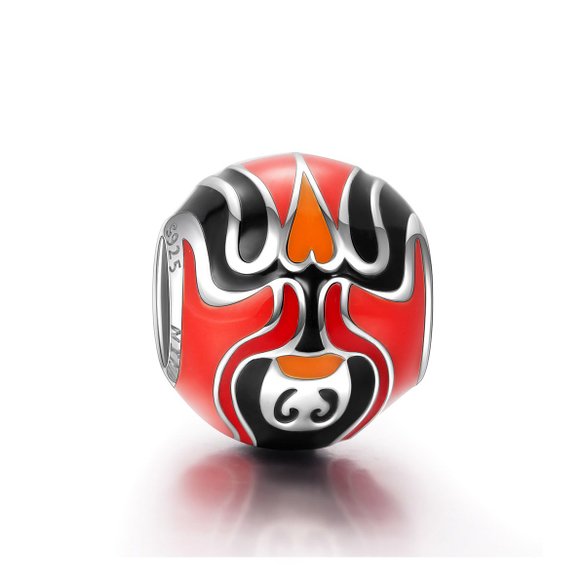 Ninaqueen 925 Sterling Silver Enamel Peking Opera Face Charms Fit Pandora Bracelet(NinaQueen fine jewelry is designed in Paris in limited edition collections.NinaQueen patents its designs in 64 countries around the world. Enjoy the beauty,luxury, and quality of NinaQueen)