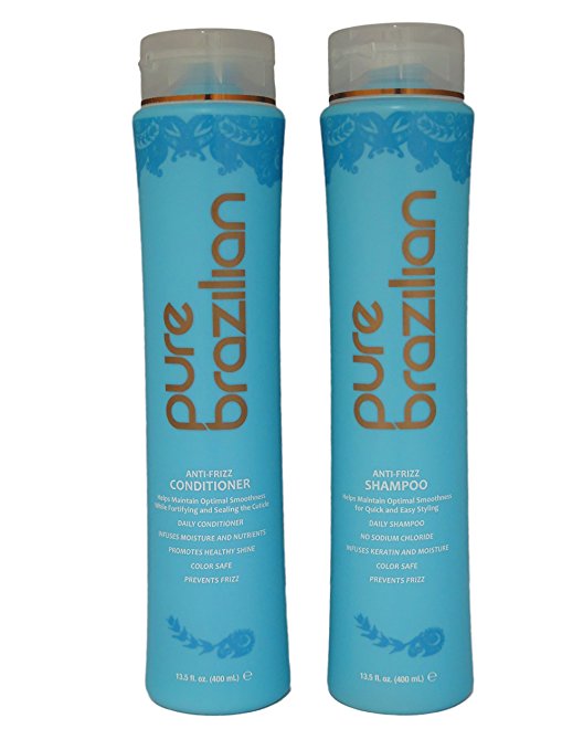 Pure Brazilian Anti-Frizz Shampoo & Conditioner 13.5oz Duo Set