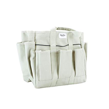 Martha Stewart Heavy-Duty Canvas Garden Bag, 6 Exterior 11-Inch Interior Pockets