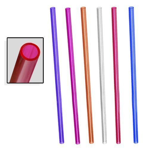 Signature Tumblers 6pc Reusable Thick-Wall Straws, Assorted