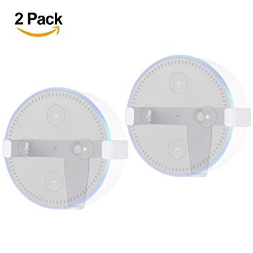 LANMU Wall Mount for Alexa Echo Dot 2nd Generation (Pack of 2 White)