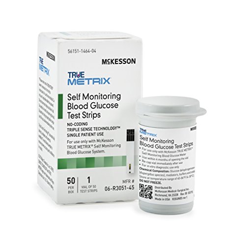 McKesson 06-R3051-45 True Metrix Self Monitoring Blood Glucose Test Strip