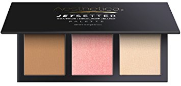 Aesthetica JetSetter Palette - Contour, Highlight and Blush All-in-One - Vegan and Cruelty Free (Light)