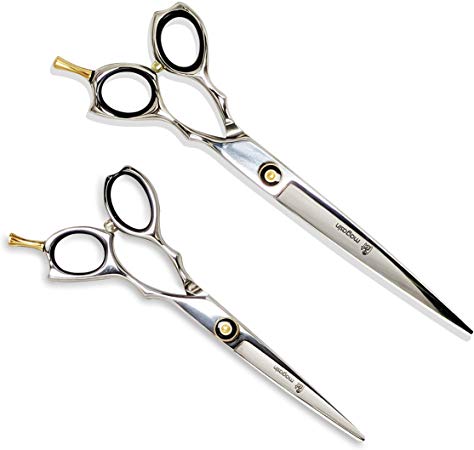 Pet Grooming Scissors (Pack of 2) Made of Japanese Stainless Steel, Lightweight, Strong and Durable.