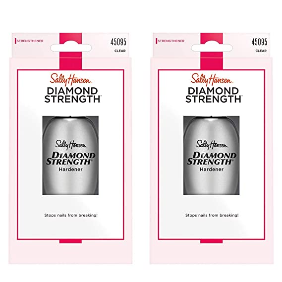 Sally Hansen Diamond Strength Instant Nail Hardener 3478 Clear, 0.45 Fl Oz, Pack of 2