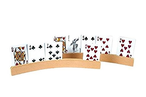 CHH - Playing Card Holder Curved Wood (1-Pack of 2)
