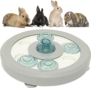 kathson Rabbit Foraging Toy Interactive Puzzle Slow Feeder Puppy Treat Dispenser for IQ Traning & Mental Enrichment Funny Feeding Fun Game Toy for Bunny Ferret Chinchilas Dog Cat