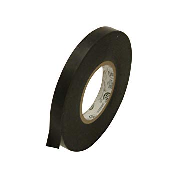 JVCC EL7566-AW Synthetic Rubber Electrical Tape, 3/8 in. x 66 ft. (9mm x 20m), Black