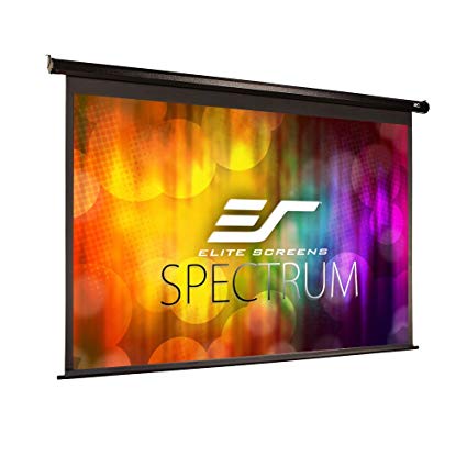 Elite Screens Spectrum Electric Motorized Projector Screen with Multi Aspect Ratio Function Max Size 128-inch Diag 16:10 & 124-inch Diag 16:9, Home Theater 8K/4K Ultra HD Ready, ELECTRIC128X