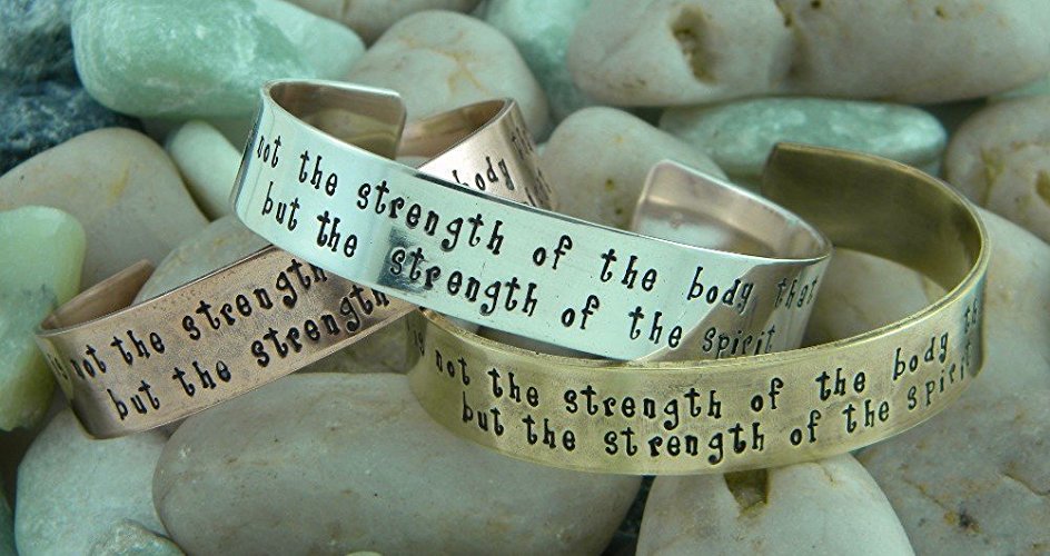 F--K Cancer Cuff Bracelet - It Is Not The Strength Of The Body That Counts...