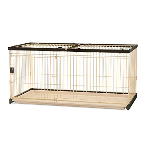 Richell Easy-Clean Pet Crate with Wire Top