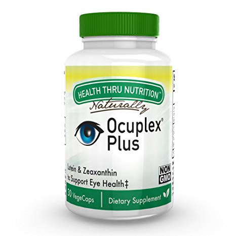 Ocuplex Plus For Healthier Eyes now with 10 mg of Lutein and 2 mg of Zeaxanthin (30 Vegecapsules)
