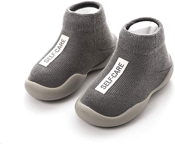 Danvi co. Baby Toddler Sock Shoes Stretch Knit Sneakers Kids Slippers Unisex Speed Trainer Runner (6-36 Months)