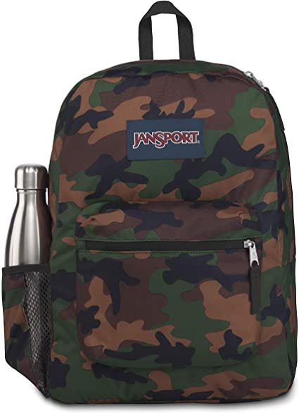 JanSport Cross Town Backpack - School, Travel, or Work Bookbag with Water Bottle Pocket