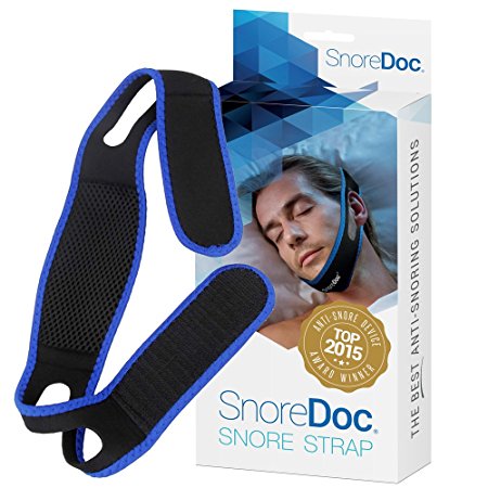 Snoredoc Anti-Snoring Chin Strap Device - Sleep Aid That Will Stop Snoring & Ease Breathing - Effective Snoring Relief, Natural Snore Stopper - Comfortable & Adjustable - Supports Jaw