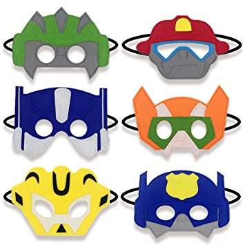 Generic Masks Party Favors Boy Birthday Supplies Novelty Toy Dress Up Costumes Gifts for Boys, 6 Piece