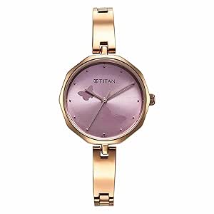 Titan Karishma Quartz Analog Pink Dial Stainless Steel Strap Watch for Women-2702WM02