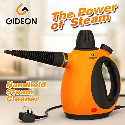 Gideon Powerful Handheld Steam Cleaner and Sanitizer / Pressurized Multi-purpose Steamer, Removes Grease, Mold, Stains, etc. and Disinfects / Removes Wrinkles from Garments