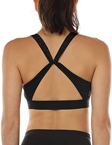 icyzone Workout Sports Bras for Women - Women's Running Yoga Bra, Activewear Top, Athletic Fitness Clothes