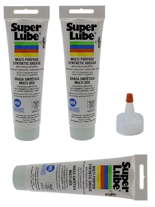 3-Pack Super Lube 21030 Synthetic Grease PTFE Lubricant Tube 3 x 3 oz Bonus TIP